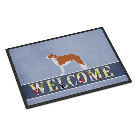 Carolines Treasures 18 x 27 in. Borzoi Russian Greyhound Welcome Indoor or Outdoor Mat BB5503MAT